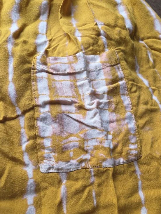 Mustard Yellow Tie-Dye Harem Pants - Picture 10 of 10